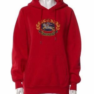 Burberry Red Sweater with Crest Logo